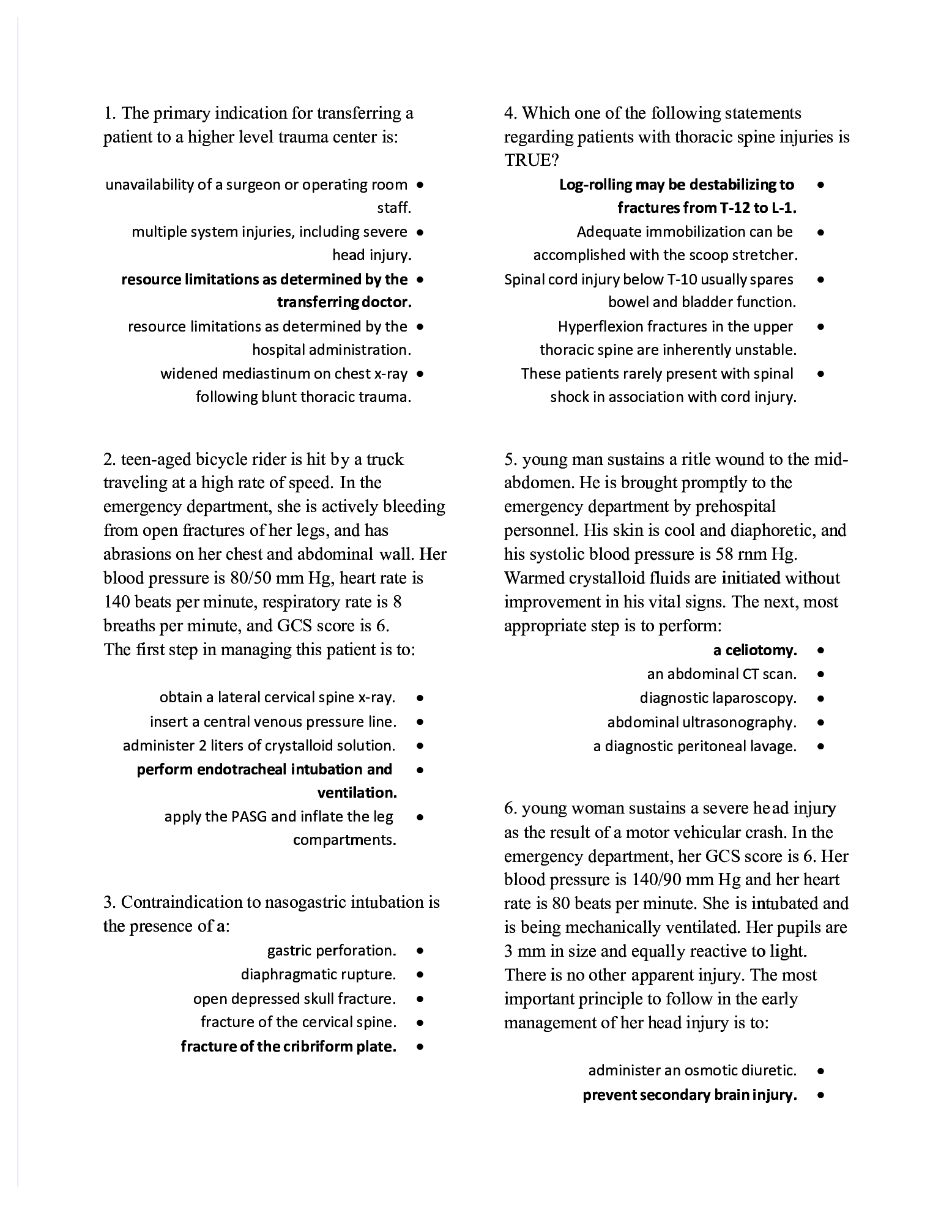 Preview of 4 ATLS Post Tests. Includes MCQ and Q&A. 2022. More than 150 Questions Answered.
